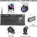 Ygybeyond Wireless DMX 384Controller,384-channel, DMX512, Controller, Dmx-384 Contooller, Stage Lighting Equipment & Accessorie For Dj, Ktv, Large Concert, DMX Light Controller (384 channel DMX-384)