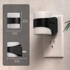 L LOHAS LED Colored Night Lights Plug into Wall, 3 Brightness Level, 1W Low Power Nightlight with Auto On/Off Sensor, Ideal for Living Room, Bathroom, Bedroom, Kids Room, 2 Pack