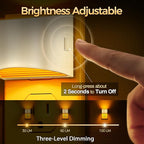 DORESshop LED Night Light[2 Pack], Night Lights Plug into Wall, 3 Level Brightness Adjustable Plug in Night Light, Dusk to Dawn Sensor Nightlights for Adults,Bedroom,Bathroom,Hallway,Amber White Cover