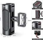 SMALLRIG Mini Side Handle Handgrip with Dual 1/4"-20 Screw Mount for Mirrorless Digital Camera DSLR Camera Small Camera Cage Built-in Wrench, Up and Down Adjustable - 2916