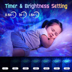 Galaxy Projector with HiFi Bluetooth Speaker & 15 White Noise Sounds - Remote & Timer Controlled Night Light for Bedroom or Kids Room