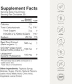 Humann SuperBeets Heart Gummies Advanced - CoQ10 150 mg Plus Beet Root Powder & Grape Seed Extract, 120 Count