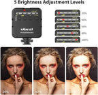 ULANZI VL49 2000mAh LED Video Light w 3 Cold Shoe, Rechargeable Soft Light Panel, Portable Photography Lighting for DJI OSMO Sony DSLR Canon Camera GoPro Vlogging
