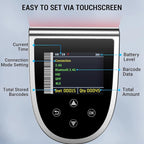 Tera Barcode Scanner Wireless with Screen: Pro Version 1D 2D QR with Digital Setting Keypad Power Switch Charging Cradle Works with Bluetooth 2.4G Wireless Bar Code Reader HW0015 Silver