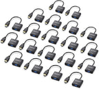 HDMI to VGA Adapter 20 Pack, Gold-Plated HDMI to VGA Converter (Male to Female), Compatible for Computer, Laptop, PC, Monitor, Projector, HDTV, Chromebook, Raspberry Pi, Roku, Xbox and More