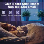 Blue Light Bug Catcher Indoor Plug in, Gnat Traps for House, Indoor Fly Trap for Fruit Fly, Moth and Mosquito, Flying Insect Catcher, 4 Device+8 Refills