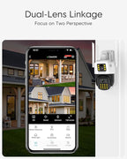 VSTARCAM 3MP+3MP Security Cameras Wireless Outdoor, 2K Dual Camera, 360° Pan & Tilt, Custom Alarm Sound, Full Color Night Vision, 2-Way Audio, 2.4GHz WiFi, PIR Motion Sensor,Real Time Notifications