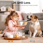 VSTARCAM 2K QHD Security Camera Indoor, Room Camera Baby Monitor 360° for Home Security, WiFi Camera with 2.4 GHz Wi-Fi, One-Touch Call, Smart Motion Tracking, IR Night Vision