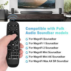 Universal Soundbar Remote Control for Polk Audio Sound Bar, Sounbar Remote Replacement for Polk Magnifi Mini/Magnifi Mini AX/MagniFi Max AX SR Signa Solo Soundbar