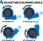 BSMTEK Air Mover Blower Fan, Industrial 1/2HP 2500CFM Monster Floor Blower Carpet Dryers - 3 Speeds, 4 Adjustable Angles, 15FT Long Cord, Stackable - 2026 Upgraded