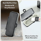 ClaspVital Hard Shell Case Only for KardiaMobile 6L & 6L MAX Heart EKG Monitor, Waterproof & Scratch-Resistant Kardia Mobile 6L Case, Easy to Carry