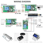 DieseRC 1 Channel WiFi Smart Switch, DC 5V 12V 24V 36V Passive Output Relay Module Ewelink APP WiFi Control Compatible with Alexa/Google Home, Inching/Self-Locking Switch