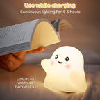 NEXTANG Ghost Night Light for Kids – Gift & Fun Toy for Kids, Touch Tap Lamp with Sounds, Squishy Silicone, Eye-Safe LED, 30-Min Timer, Dimmable Rechargeable Bedside Table Lamp – Gift for Boys & Girls