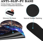 Britimes Moon Space Night Keyboard Mouse Pad Set Blue Cute Cloud 4in1 Large Mousepad+Keyboard Wrist Rest+Mouse Wrist Rest+Coaster Ergonomic Design for Home Office Computer 35.4x15.7 inches