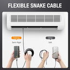 Dual Lens Endoscope with Light, Teslong USB-C Inspection Camera with 8+1 LED Lights, Flexible Waterproof Fiber Optic Snake Scope Compatible with iPhone 15, Android(16.5FT)