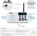 Wuloo Intercoms Wireless for Home 1 Mile Range 22 Channel 100 Digital Code Display Screen, Wireless Intercom System for Home House Business Office, Room to Room Intercom Communication(4Stations White)