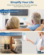 Remote Control Outlet, WILAWELS Wireless Light Switch, Removable Remote Light Switches, On Off Remote Outlet Switch for Lamps, Lights, Fan, Appliance, Expandable, 100ft RF Range, FCC Listed W05RC1106