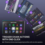 Fifine AmpliGame Stream Controller with 15 Macro Keys, Streaming Keyboard with Trigger Actions in OBS/Twitch/YouTube/Streamlabs, Shortcut Buttons Keypad Works with Mac and PC-D6