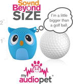 My Audio Pet Mini Bluetooth Animal Wireless Speaker for Kids of All Ages - True Wireless Stereo – Pair with Another TWS Pet for Powerful Rich Room-Filling Sound (OWLcapella Blue)