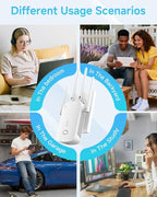 WiFi Extender, 2.4G WiFi Extender Signal Booster – 10888 Sq Ft, 80 Devices Supported & 1-Tap Faster Setup