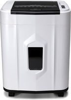 Aurora Professional Grade 120-Sheet Auto Feed Micro-Cut Paper and Credit Card Shredder with 5 Gallon Pullout Basket / 30 Minutes/Security Level P-4 (White/Black)