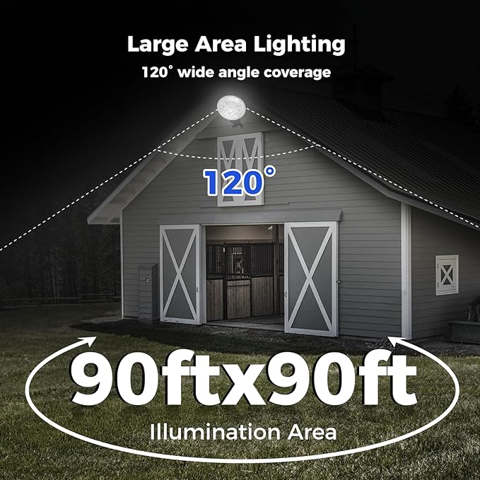 AIKVSXER LED Barn Lights 160W 24000LM Yard Area Light Dusk to Dawn Outdoor Lighting 6500K Security Flood Light IP66 Waterproof for Garden Garages Street Warehouse Farmhouse 2 Pack