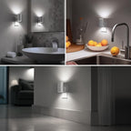 Briignite Night Lights Plug into Wall, Modern LED Night Light Plug in, Dusk to Dawn Sensor, 5000K Daylight, 0-100LM Adjustable Brightness, Dimmable NightLight for Hallway, Bedroom, Stairway, 2 Pack