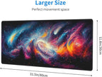 Galaxy Extended Big Mouse Pad Large,XL Gaming Mouse Pad Desk Pad,31.5x11.8inch Long Computer Keyboard Mouse Mat Mousepad with 3mm Non-Slip Base for Home Office Work