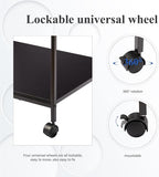 Heavy Duty 3-Tier Printer Stand with Locking Wheels, 23.6"x18.9" *31.5" Large Printer Table Shelf, Holds 100 lbs per Shelf - Fits Most 60" Desks, Perfect for Office, Home, Laser Printer or Mini Fridge