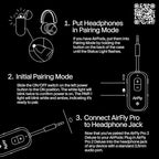 AirFly Pro 2 – Bluetooth Adapter for Airplane, Pair 2 AirPods or Wireless Headphones – 3.5mm AUX Bluetooth Transmitter and Receiver for Cars, Boats, Treadmills, TVs– Airplane Travel Essentials, Black
