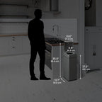 iTouchless 13 Gallon Kitchen Trash Can with Odor Filter, Automatic Motion Sensor Bin, Soft-Close Stainless Steel, Slim Wastebasket for Narrow Spaces, Gunmetal Gray