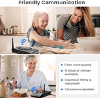Hands-Free Intercoms Wireless for Home Business, Wuloo Upgrade Two Way Audio Intercom System for Elderly, Full Duplex Room to Room Intercom with 5280 ft Range Clear Sound Anti-Interference, 1-Pack