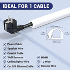 78 in Cord Hider Wall, Wire Covers for Cords on Wall, Flexible Cable Concealer for Cable Hider, Self-Adhesive Silicone Wire Hider for TV Powers Home Office, W0.59inxH0.39in, White