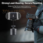 PGYTECH Beetle Camera Clip V2 with Plate, Quick Release Camera Backpack Clip, Arca-Swiss Compatible, SnapLock System for Sony/Nikon/Fuji/DSLR Cameras, Instant Mounting & Hands-Free, Aurora Purple