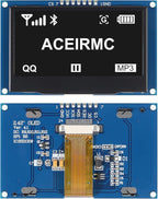ACEIRMC 2.42 inch 128x64 OLED LCD Display Module SSD1309 7 Pin SPI/IIC I2C Serial Interface for Arduino UNO R3 (White)