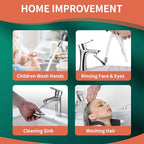 Patented CECEFIN 1080°Swivel Faucet-Extender Sink-Aerator - 2-Mode Splash Water Tap Extension, Kitchen Bathroom 360 Rotate Spray Attachment, Multifunctional Universal Robotic Arm -Wash Hand/Hair/Face