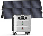 IEE SP5000 Power Station 5120Wh with 2x200W Portable Panel, 120/240V 5000W AC Output(9000W Peak), Portable Generator for Home Backup Outdoors Camping RV Emergency