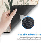CANFLASHION Desk Pad,Office Desk Mat 31.5"×11.8" Large Gaming Mouse Pad,Durable Extended Computer Mouse Pad,Waterproof Thick Big Mouse Pads with Non-Slip Rubber Base Office Home Abstract Boho Leaves