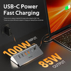 USB C Hub Ethernet,10-in-1 USB C Docking Station with 4K@60Hz HDMI,1Gbps Ethernet, PD 100W,Type C & 2 USB A 3.2 10Gbps, 2 USB A 2.0, SD/TF, Aluminum USB Hub for Laptop,PC, iPhone 17/16,Mac