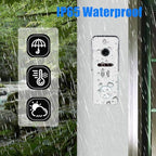 Wired Video Doorbell Intercom System 7 inch Monitor 1080P HD Camera Entry Doorphone Door Camera TUYA WiFi Smart Home Door Phone Kits for Apartment Home Villa (2 doorbell + 4 Monitor)