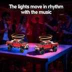 WSTER WS-X65 Pickup Truck Replica Bluetooth Speaker – HD Sound, FM Radio, TWS Stereo, LED Party Lights, USB/TF Playback, Built-in Mic – Cool Portable Car Design Speaker for Outdoors & Home (Red)