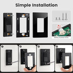 SURAIELEC Remote Control Outlet, Wireless Light Switch, Decorator Rocker Wall Switch, 15 AMP, 100ft RF Range, No Wiring No WiFi, for Plug in Pendant Light, Lamp, Small Electrical Appliance, Black