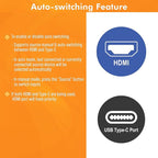 J-Tech Digital 4K HDMI & USB C Extender Over Single Cat5 5e 6 7 Cable, Up to 164ft Wall Plate Over Ethernet HDR Dolby Vision USB-C Charging Port, PoC, IR, Auto-Switch [JTECH-EXW30]