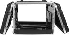 Sound Town Lightweight 8U PA DJ Rack/Road Case with 7U Rack Space, ABS Construction, 19” Depth, Retractable Handle, Wheels and Heavy-Duty Latches (STRC-A8UT)