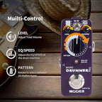 MOOER Micro Drummer II Guitar Drummer Pedal Drum Machine Effect with FILL Function, 48 Drum Grooves, and 6 Music Style Per 8 Different Rythem, With EQ, Tap Tempo for Electric Guitar