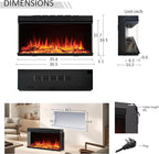 LegendFlame 35" W Smart Build in Electric Fireplace Insert, 1-2-3 Sided View, Heater 750W/1500W, Multi Colors of Flame & Fuel Bed, Alexa Enabled