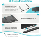 PEGZONE Soundbar TV Mount Compatible with Sonos Arc & Sonos Arc Ultra,Hold 22 Lbs, Soundbar Mount for TV for Surround Sound,Two Installation Options,Black