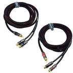 Arklove 20ft Shielded RCA Splitter Subwoofer Stereo Audio Video Cable 1 Male to 2 Female Dual Speaker Y Adapter Connector Extension Cord 24k Gold Plated(2 Pack)