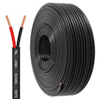 14 Gauge Wire 2 Conductor Electrical Wire, 14 AWG 2.08mm² Wire PVC Cord,12V/24V DC Low Voltage/Copper-clad Aluminum(CCA)Flexible/2 Wire for Automotive Wire LED Strips Lamp Lighting Marine(45.8M/150FT)