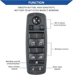 Obaee Master Power Window Switch Front Left Driver Side Compatible with Jeep Grand Cherokee Dodge Durango 2016 2017 2018 2019 2020 2021, Replace OEM 68289802AB
